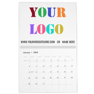 Logo personnalisé et calendrier commercial texte p