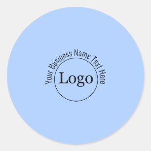 Logo personnalisé et nom du texte Sticker rond cla
