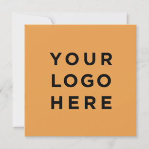 Logo personnalisé et texte carte d'invitation carr