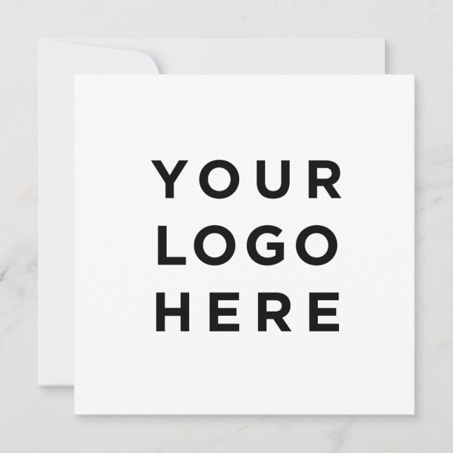 Logo personnalisé et texte carte d'invitation carr (Devant)