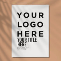 Logo personnalisé et texte carte d'invitation poin