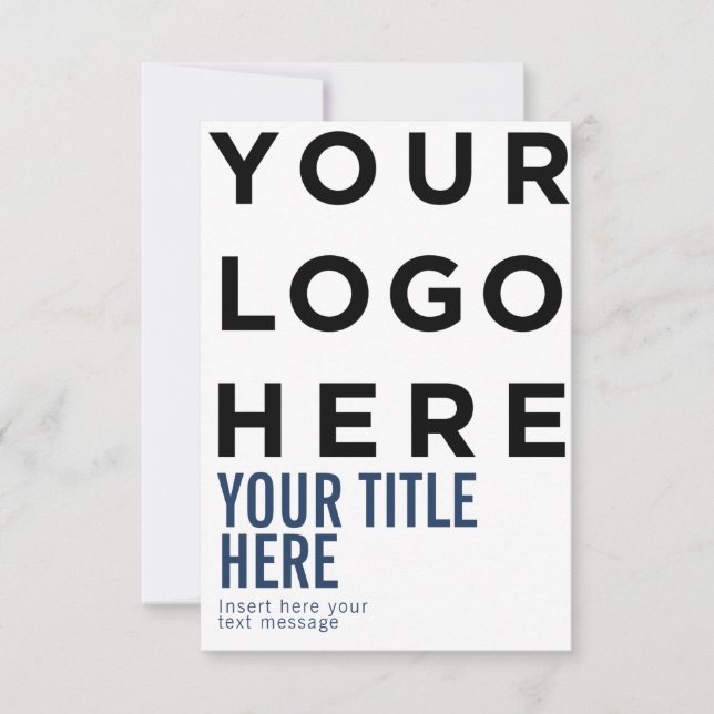 Logo personnalisé et texte carte d'invitation poin (Devant)
