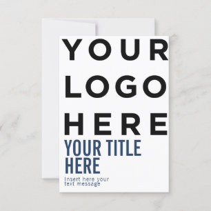 Logo personnalisé et texte carte d'invitation poin