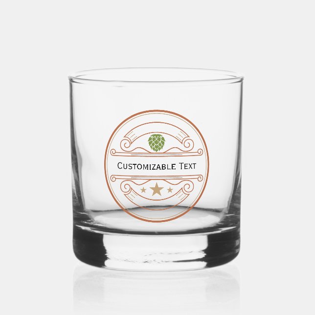 Logo personnalisé et verre Whiskey texte (Recto)
