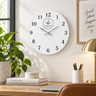 Logo personnalisé Horloge d'entreprise minimaliste
