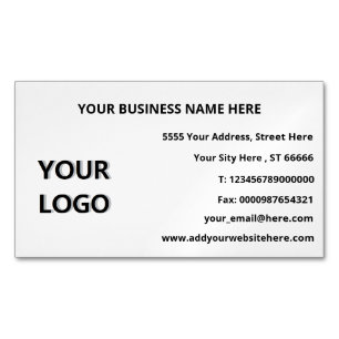 Logo personnalisé Info contact Magnet Carte de vis
