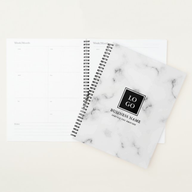 Logo personnalisé Marbre blanc professionnel (Devant avec enveloppe)