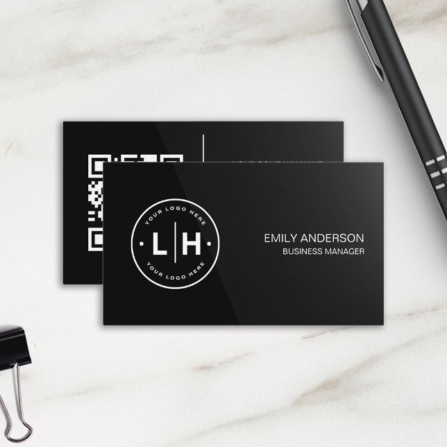 Logo personnalisé moderne Carte de visite QR (Modern Logo QR Personalized Business Card )