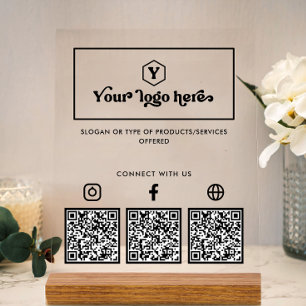 Logo personnalisé Multimédias sociaux QR Codes aff