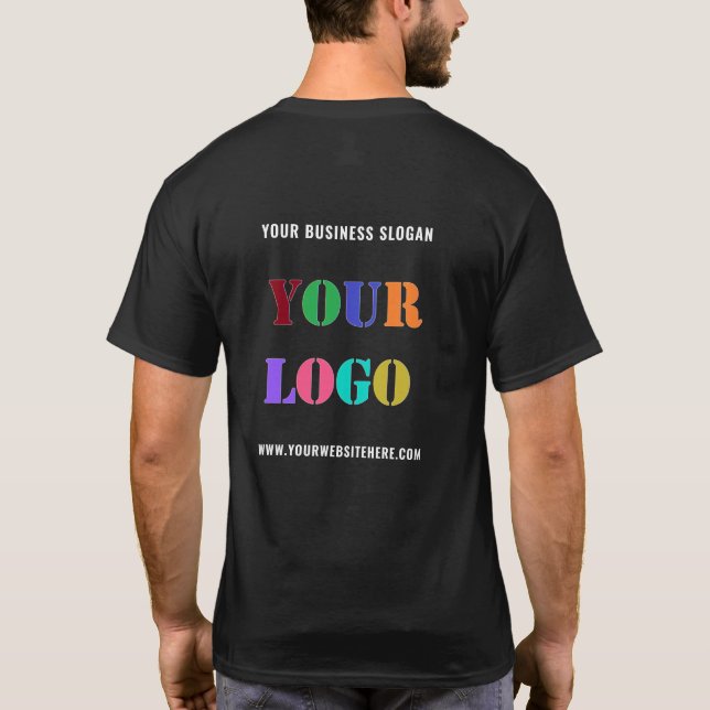 Logo Personnalisé Nom Site Web T-Shirt Promotionne (Dos)