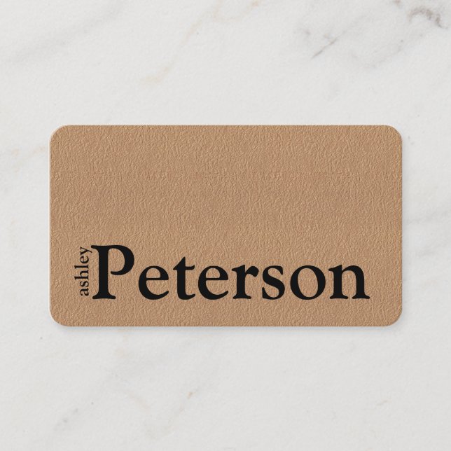 Logo personnalisé papier kraft fait main Carte de  (Devant)
