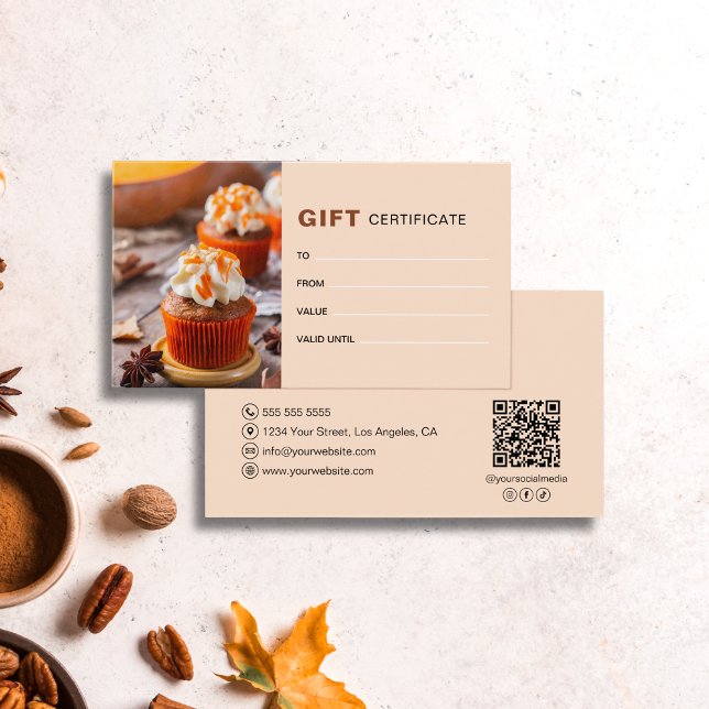Logo Personnalisé Photo Automne Boulangerie d'auto (Custom Logo Photo Fall Autumn Bakery Business)
