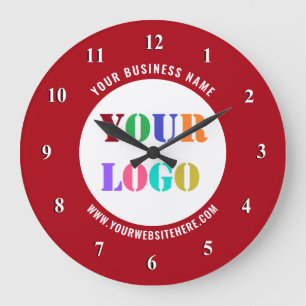 Logo personnalisé Photo et mur de texte Horloge vo