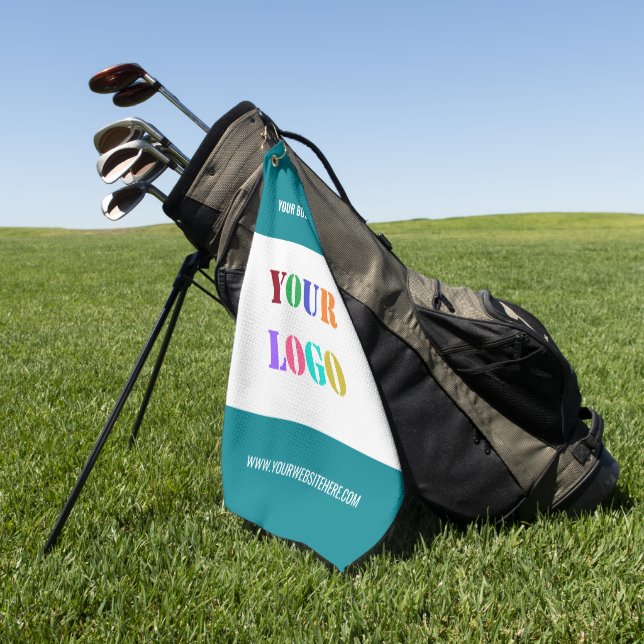Logo personnalisé Photo et texte Golf Serviette de (Vert)