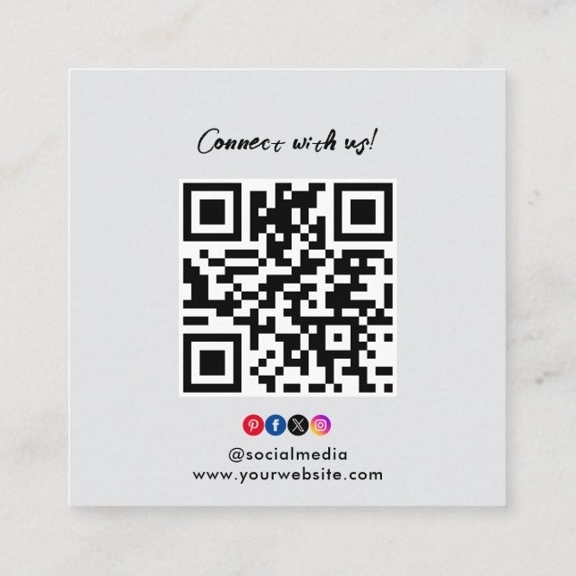 Logo personnalisé Se connecter avec Carte de visit (Dos)