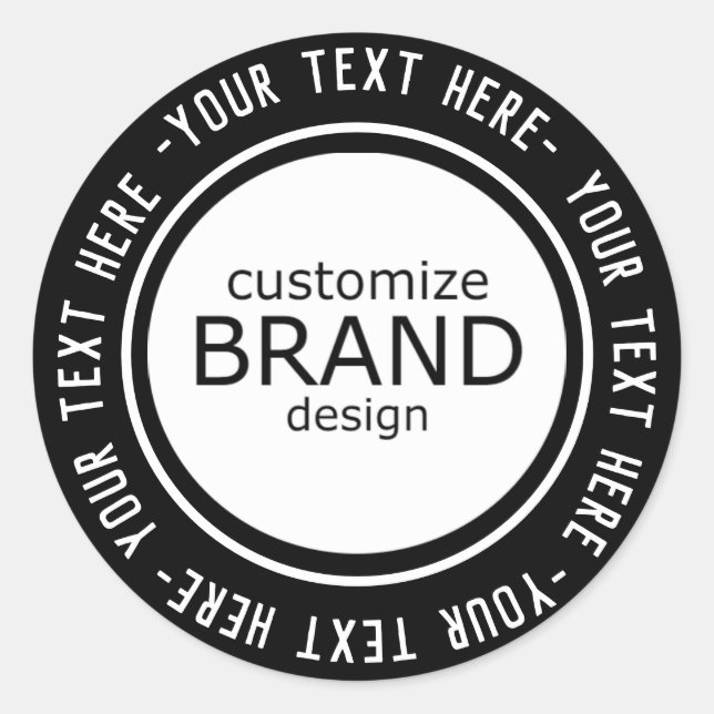 Logo personnalisé Stickers Business Round Noir & B (Devant)