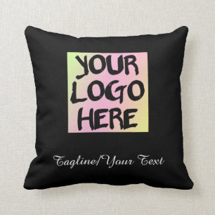 Logo personnalisé - Texte - Coussins de déco de 