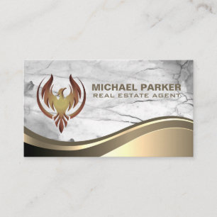 Logo Phoenix   Carte de visite en pierre de marbre