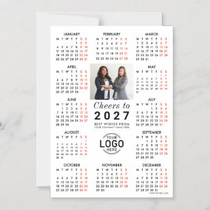 Logo Photo Calendrier 2027 propre blanc Carte magn