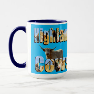 Logo photo de la vache Highland, Mug de café