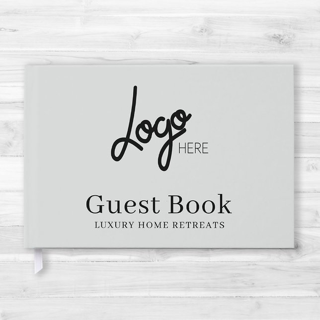 Logo/Photo Location de vacances Livre d'or | Olive (Stylishly Personalize with Your Custom Logo and Text.)