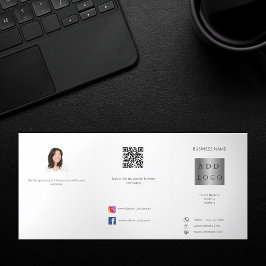 Logo photo noir blanc Code QR brochure commerciale