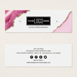 Logo Pink & Gold Agate Schmuckstück-Anzeige