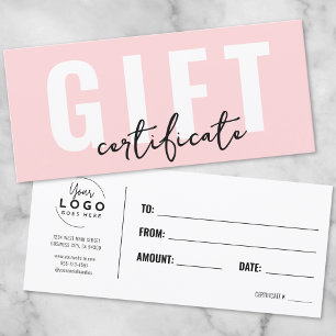 Logo Pink Minimal Geschenkgutschein