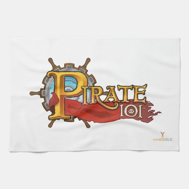 Logo Pirate101 Geschirrtuch (Horizontal)