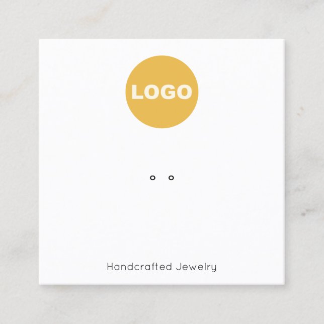 Logo-Platinenanzeige für den Charm-Inhaber hinzufü Quadratische Visitenkarte (Vorderseite)