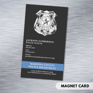 Logo Polizeibehörde Polizeibeamter Magnetische Visitenkarte