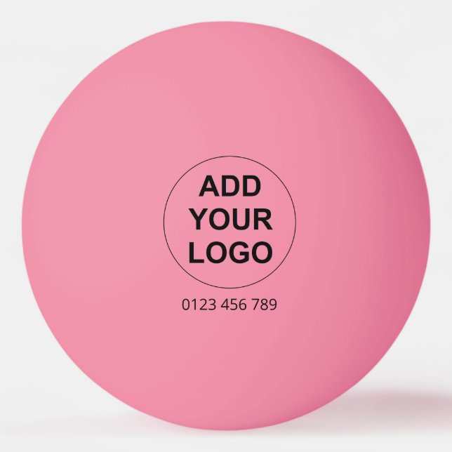 Logo Pong Ball - Rosa Tischtennisball (Vorderseite)