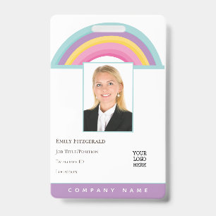 Logo-Portrait für Rainbow Employee Foto ID Name Ausweis
