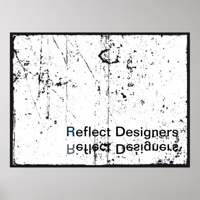 Logo-Poster für Unternehmen - Reflektieren von Des Poster (Vorne)