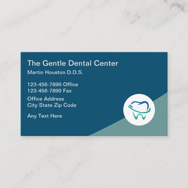 Logo pour dentistes Carte de visite tendance (Devant)