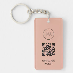 Logo professionnel de code QR rose et noir