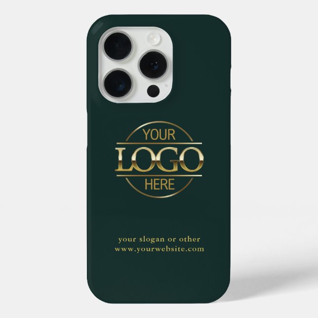 Logo professionnel personnalisé Coque vert foncé (Verso)