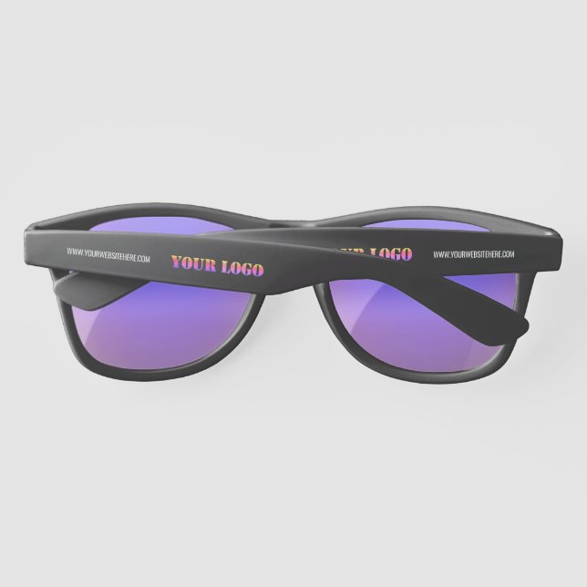 Logo professionnel personnalisé Texte Lunettes de  (Dos)