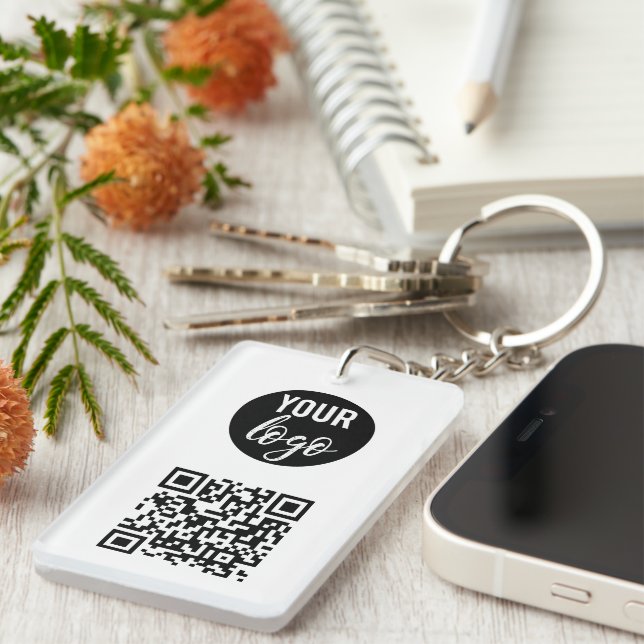 Logo professionnel QR Code Blanc Minimaliste Blanc (Devant droit)