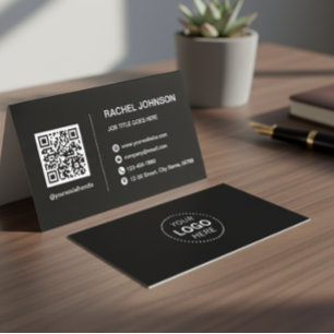 Logo professionnel QR Code Carte de visite moderne