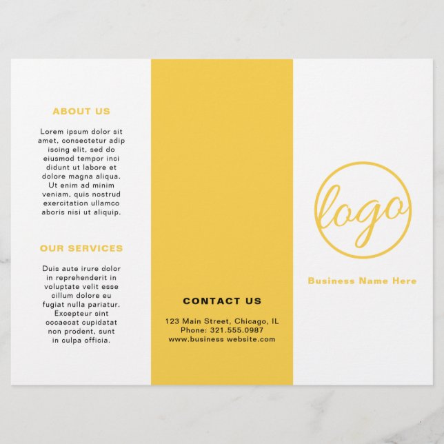 Logo Professionnel Simple Jaune Tripli Brochure (Devant)