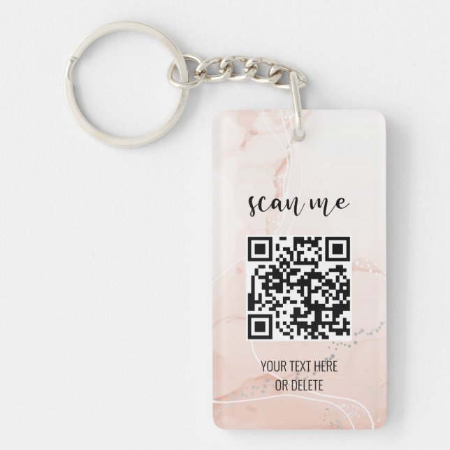 Logo professionnel simple rose QR Code (Devant)