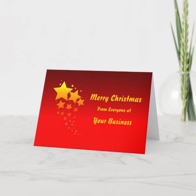 Logo Promo Business Red Gold Frohe Weihnachten (Vorderseite)
