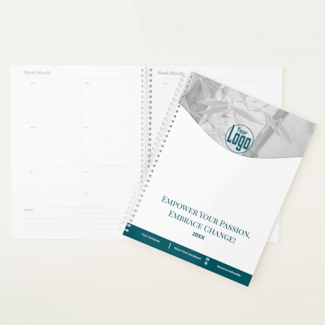 Logo promotionnel Turquoise White Life Coach Compa (Devant avec enveloppe)