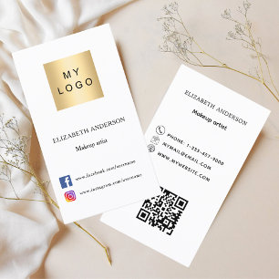 Logo-QN-Code für die Farbprämie für Social-Media-M Visitenkarte