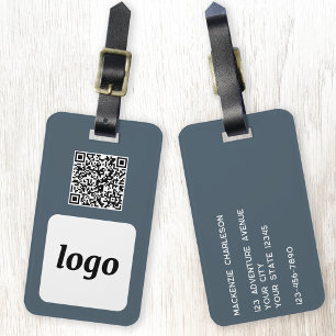 Logo QR Code Anthrazitgrau Geschäftliches Werbemit Gepäckanhänger