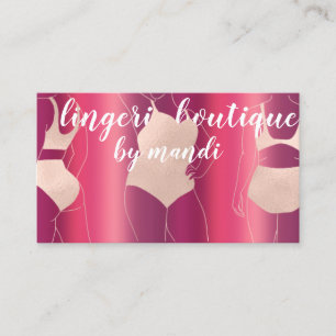 Logo QR Code Bikini Unterwäsche Online Shop Rose Visitenkarte