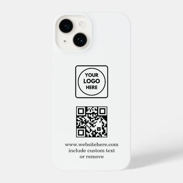 Logo QR Code Business Promo iphone case 14 Hülle (Rückseite)