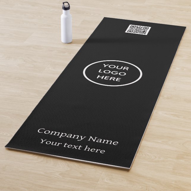 Logo QR Code Company Black Business Gym Einfach Yogamatte (Beispiel)