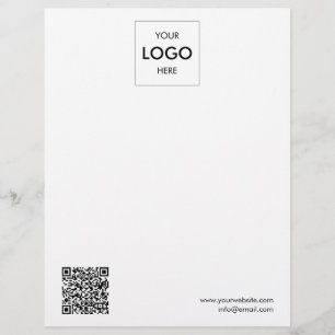 Logo QR Code Einfache Berufliche Buchstaben Briefbogen